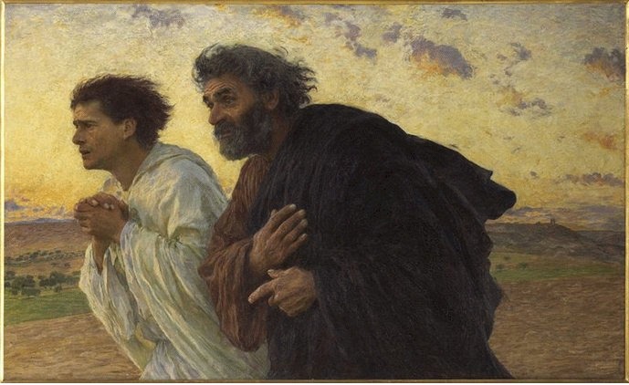 Eugène Burnand: Peter and John Running to the Tomb