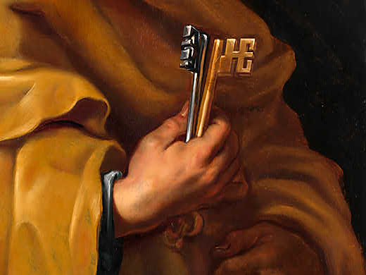 Studio-of-Sir-Peter-Paul-Rubens-Saint-Peter-Detail-keys